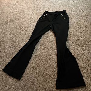 White House black market brand size 4.  Pearl button trim. Boot cut black